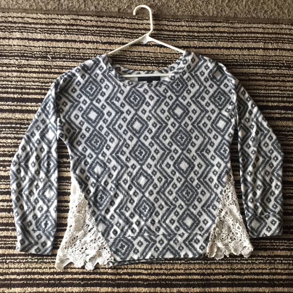 Almost famous long sleeve shirt with mesh sides